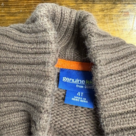 Genuine Kids From Osh Kosh Brown Elephant Sweater Size 4T - Picture 7 of 7